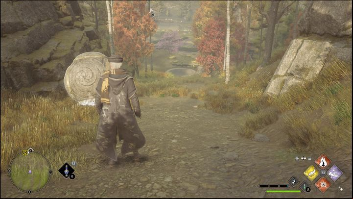 Then use Depulso to push the object away - Hogwarts Legacy: Hogwarts Valley - all Merlin Trials - Merlins Trials - Hogwarts Legacy Guide