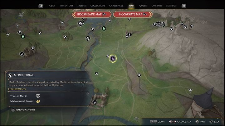 Map Link: Merlin Trial #11 (Hogwarts Valley) - Hogwarts Legacy: Hogwarts Valley - all Merlin Trials - Merlins Trials - Hogwarts Legacy Guide