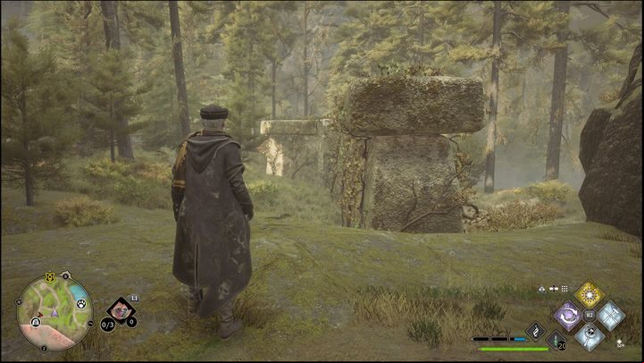 After activating Merlin Trial, all you have to do is walk to the other end of the platforms and then jump on each one to complete the quest - Hogwarts Legacy: Hogwarts Valley - all Merlin Trials - Merlins Trials - Hogwarts Legacy Guide