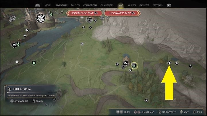 Link to the map: Merlin Trial - Hogwarts Valley #8 - Hogwarts Legacy: Hogwarts Valley - all Merlin Trials - Merlins Trials - Hogwarts Legacy Guide