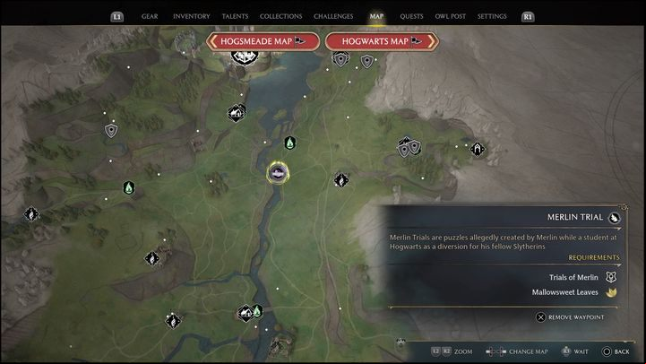 Link to the map: Merlin Trial - Hogwarts Valley #4 - Hogwarts Legacy: Hogwarts Valley - all Merlin Trials - Merlins Trials - Hogwarts Legacy Guide