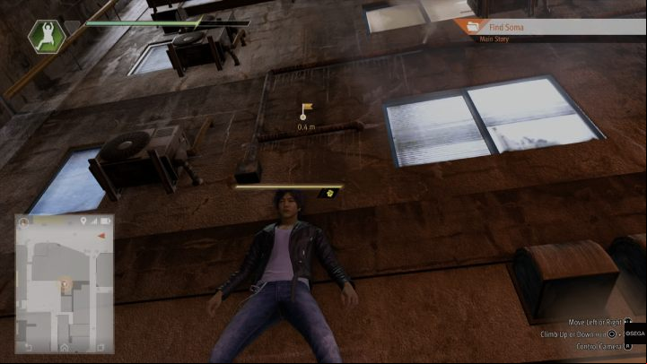 Walk the plank to the right and jump on the pipe - Lost Judgment: Chapter 12 To Nourish a Viper - walkthrough - Main Storyline - Lost Judgment Guide