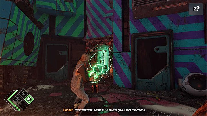 Once you enter the market, go straight to find Archive: A Prophetic Convergence collectible - Guardians of the Galaxy: Chapter 12 - walkthrough, solution - Walkthrough - Guardians of the Galaxy Guide