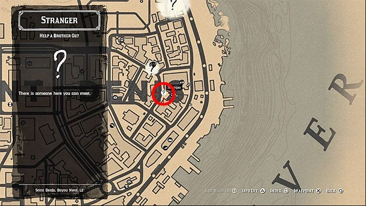 The quest marker for this mission should appear in Saint Denis sometime after starting the fourth chapter - Red Dead Redemption 2: Help a Brother Out - walkthrough, map - Side quests - Red Dead Redemption 2 Guide
