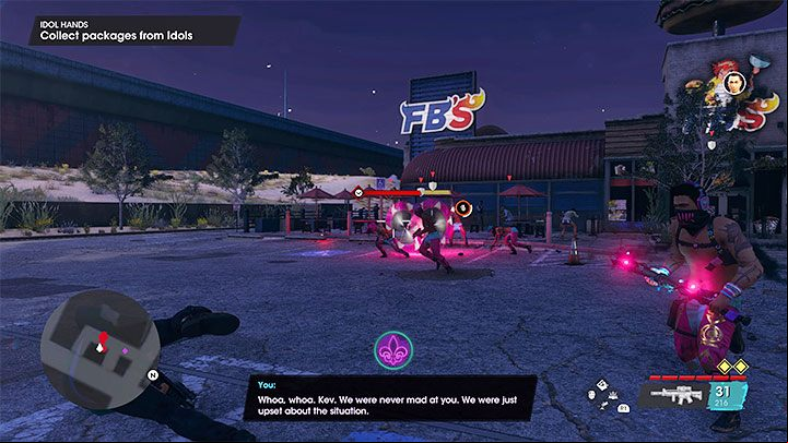 Now visit the local fast food restaurant - there are many Idols in the parking lot - Saints Row 2022: Idol Hands - walkthrough - Walkthrough - Saints Row Guide, Walkthrough