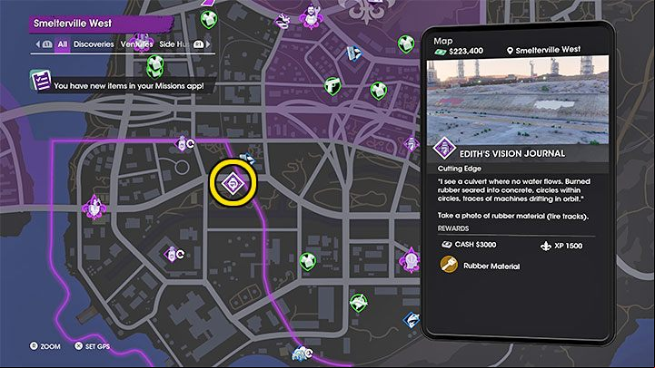 This secret is related to Rubber Material - Saints Row: Cutting Edge - venture description, Ediths collectibles - Ventures - Saints Row Guide, Walkthrough