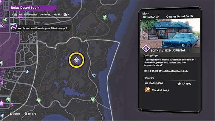 This secret is related to Wood Material - Saints Row: Cutting Edge - venture description, Ediths collectibles - Ventures - Saints Row Guide, Walkthrough