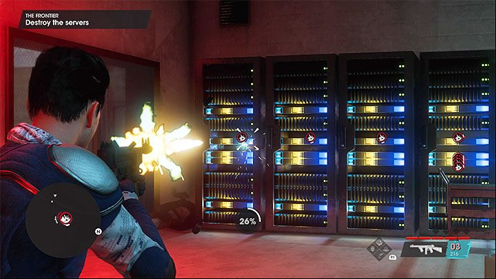 Draw any of your firearms and shoot the servers marked with red icons - Saints Row 2022: The Frontier - walkthrough - Walkthrough - Saints Row Guide, Walkthrough