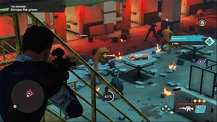 In the last prison block you'll encounter elite guards with good weapons and armor bars - Saints Row 2022: The Frontier - walkthrough - Walkthrough - Saints Row Guide, Walkthrough