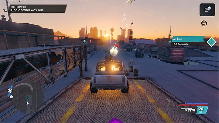 You'll find yourself on a path next to the prison for a short while, but you'll need to use even more ramps immediately after - Saints Row 2022: The Frontier - walkthrough - Walkthrough - Saints Row Guide, Walkthrough