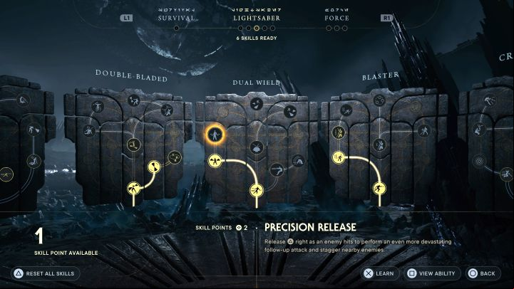 How to unlock: Execute 10 perfectly timed precision releases - Star Wars Jedi Survivor: Trophies / Achievements - list of all, trophy guide - Annex - Star Wars Jedi Survivor guide