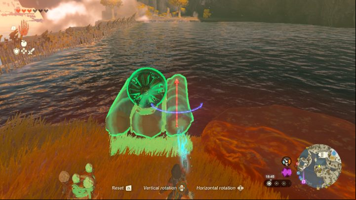 When you leave the cave, you will have to build a raft and swim to the other side of the lake - Zelda Tears of the Kingdom: All Shrines on Great Sky Island - Sky - Zelda Tears of the Kingdom Guide